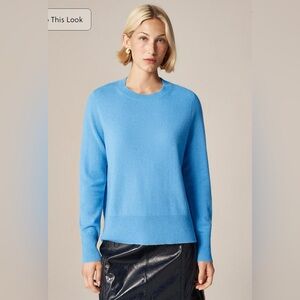 J.Crew Women’s 100% Cashmere Classic Fit Crewneck Sweater Size S in Light Blue